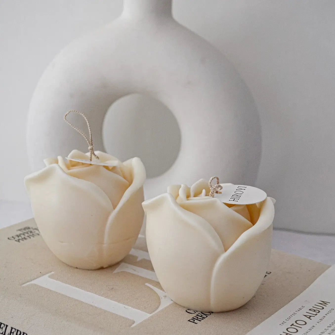 Hiroyi Decor große rosa Sojakerze