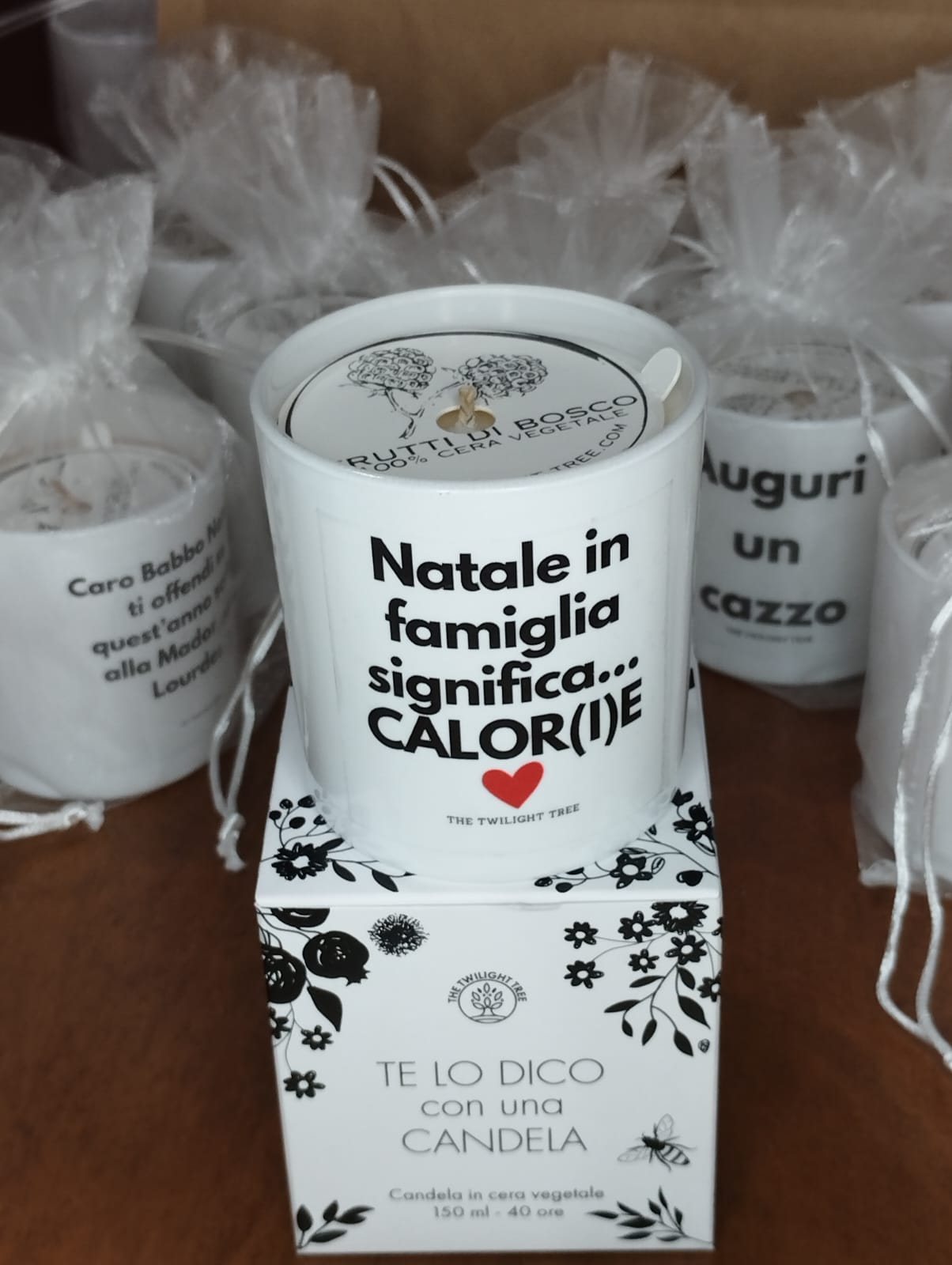 Bougie de Noël familiale