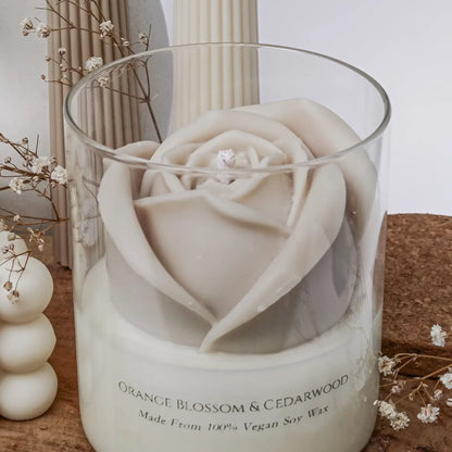 Hiroyi Decor Duftkerze „Beige Rose, Wilde Himbeere“