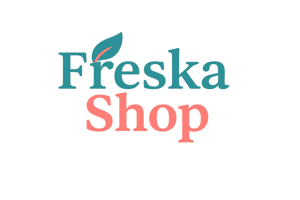 Logo Freska Shop con rosa corallo